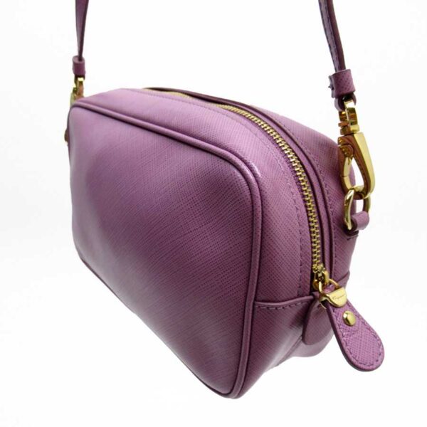 t16157 2 Salvatore Ferragamo Gancini Saffiano Leather Crossbody Bag Purple