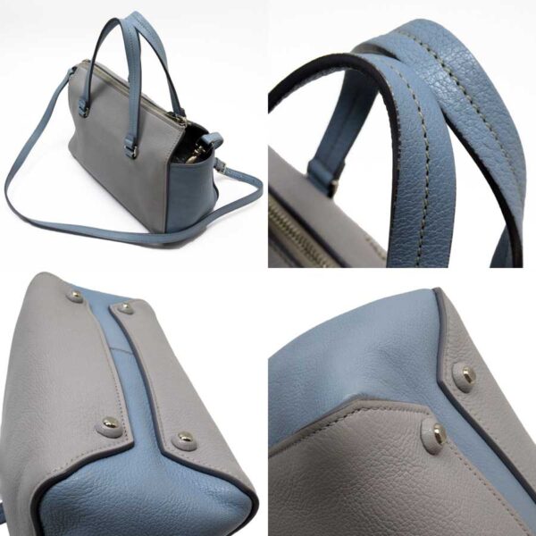 t16272 1 Miu Miu Handbag Shoulder Bag 2Way Bag Leather Blue Gray