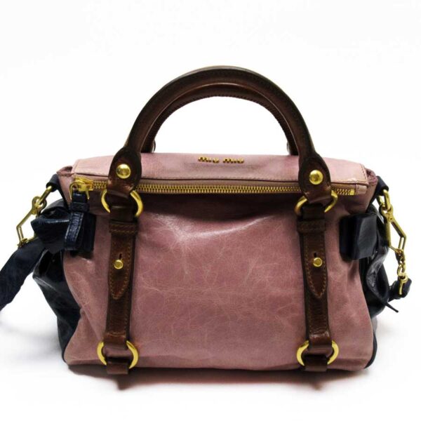 t16474f Miu Miu Handbag Crossbody Shoulder Bag 2Way Bag Leather Pink