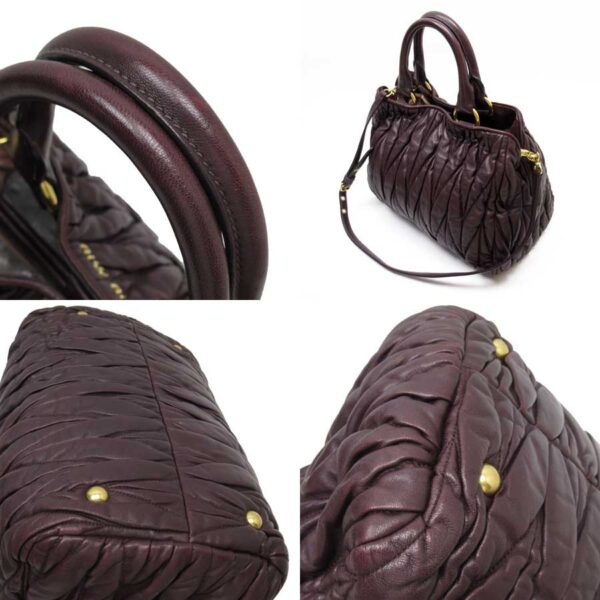 t16475a 1 Miu Miu Handbag Shoulder Bag 2Way Bag Leather Purple