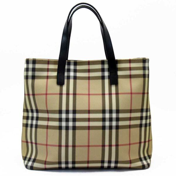 t16532d Burberry Nova Check Tote Bag Beige