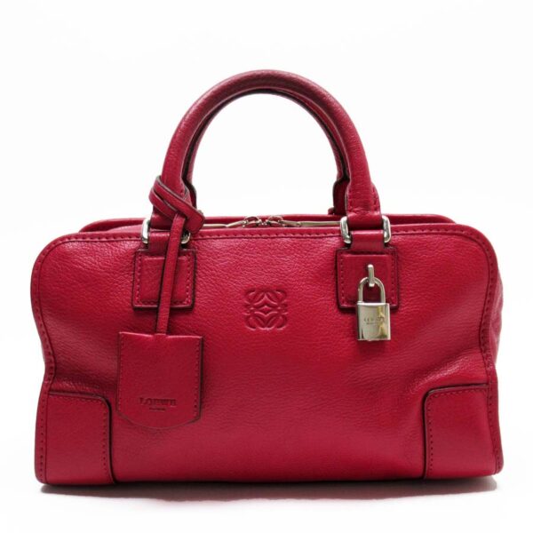 t16551a Loewe Handbag Leather Red