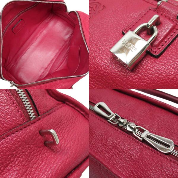 t16551a 2 Loewe Handbag Leather Red