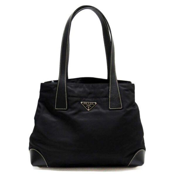 t16565a Prada Triangle Nylon Saffiano Shoulder Bag Black