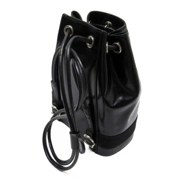 t16641d 2 Salvatore Ferragamo Vara Leather Drawstring Backpack Black