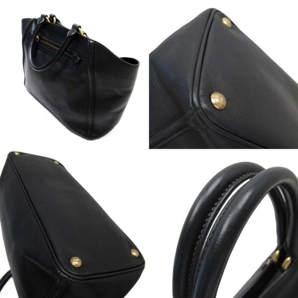 t16744a 1 Prada Leather Tote Bag Black