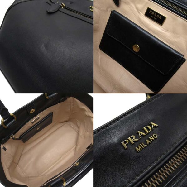 t16744a 2 Prada Leather Tote Bag Black