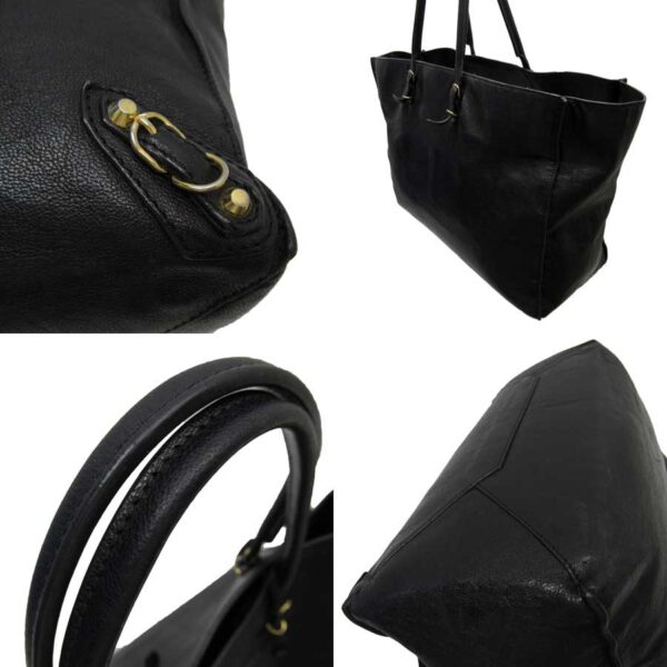 t16896a 1 Balenciaga Leather Tote Bag Black