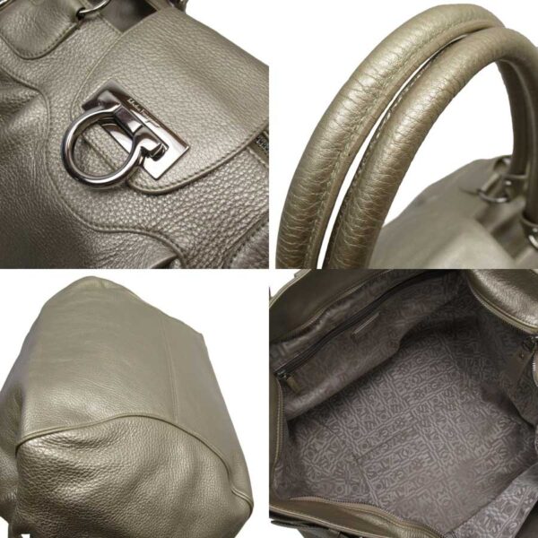 t17463a 1 Salvatore Ferragamo Gancini Leather Shoulder Bag