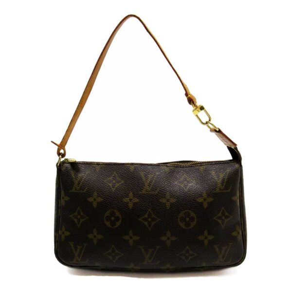 t17552a Louis Vuitton Pochette Accessory Monogram Canvas Bag Brown