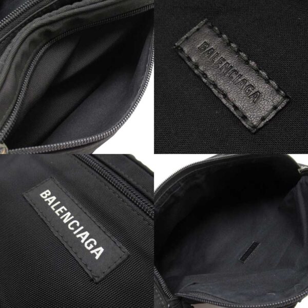 t17755a 2 Balenciaga Nylon Canvas Waist Bag Black