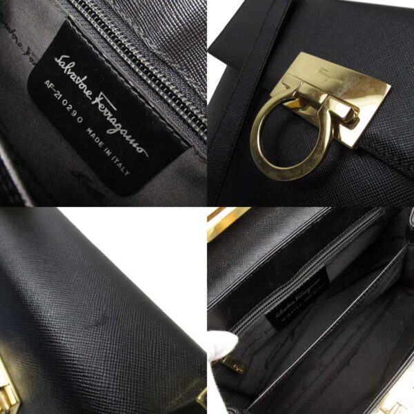 t17797a 2 Salvatore Ferragamo Gancini Crossbody Bag Black