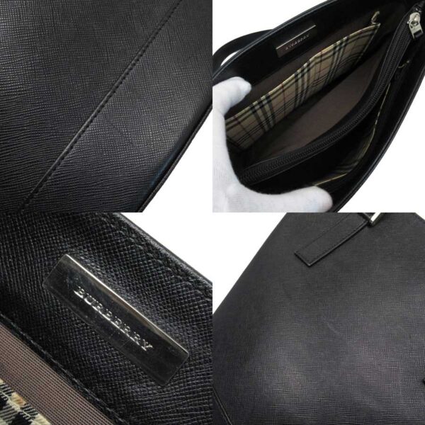 t17807a 2 Burberry Leather Shoulder Bag Black