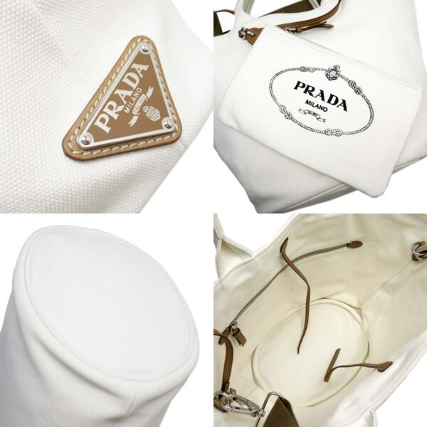 t17848a 4 Prada Canvas 2Way Bag White