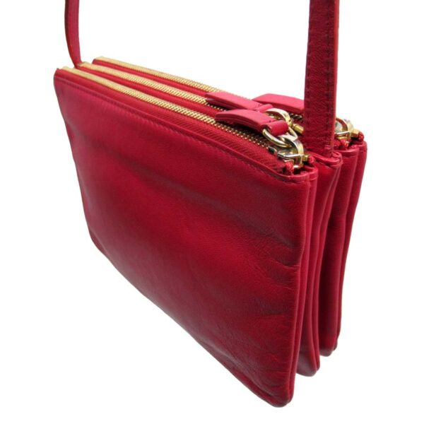 t17966a 1 Celine Crossbody Shoulder Bag Leather Red