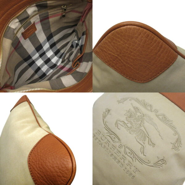 t18064a 4 Burberry Canvas Leather Shoulder Bag Beige