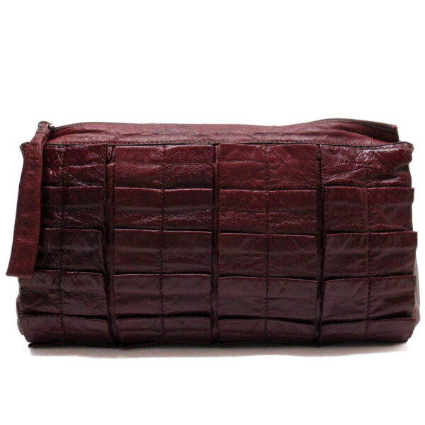 t18110g Miu Miu Clutch Bag Leather Red