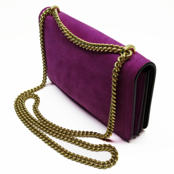 t18229a 1 Salvatore Ferragamo Suede Leather Crossbody Bag Purple