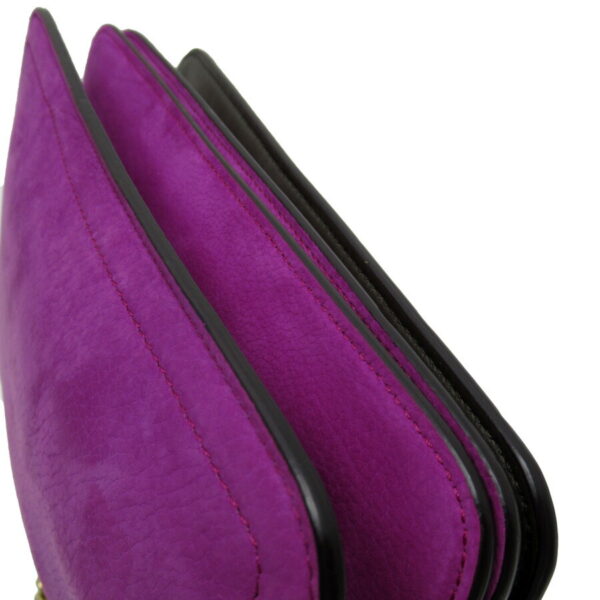 t18229a 2 Salvatore Ferragamo Suede Leather Crossbody Bag Purple