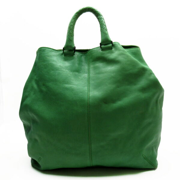 t18270a Bottega Veneta Intrecciato Leather Tote Bag Green Red