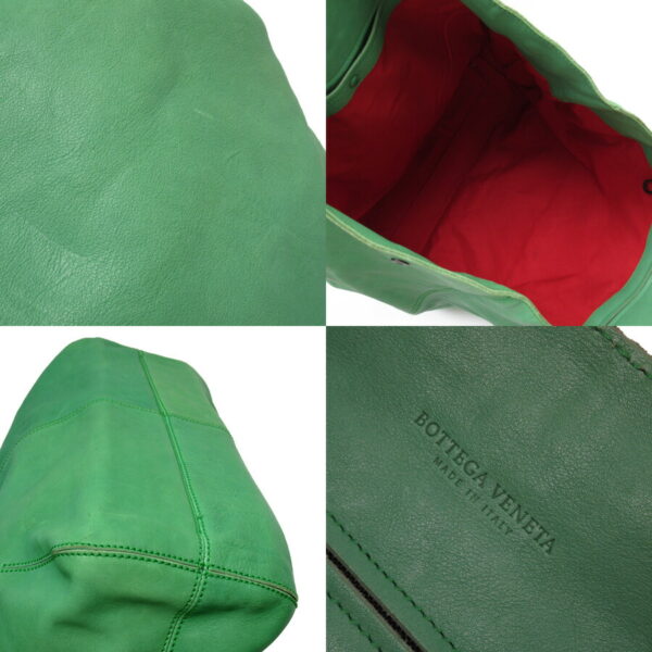 t18270a 4 Bottega Veneta Intrecciato Leather Tote Bag Green Red