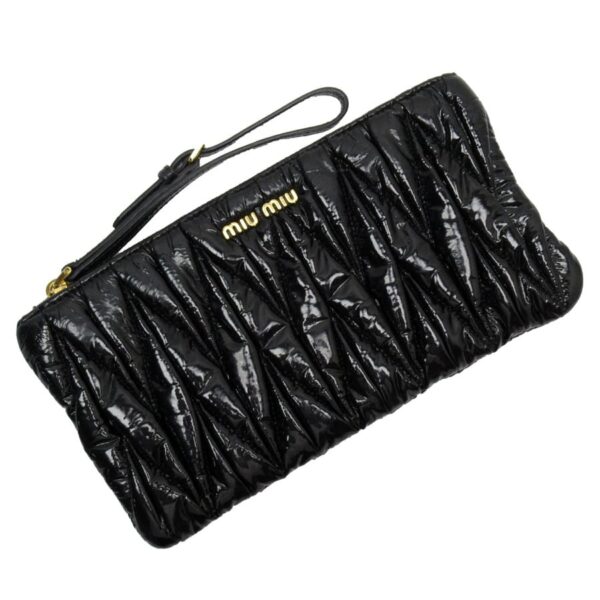 t18414f Miu Miu Pouch Multi Case Matelasse Black