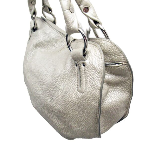 t18441a 1 Celine Handbag Leather Pearl White