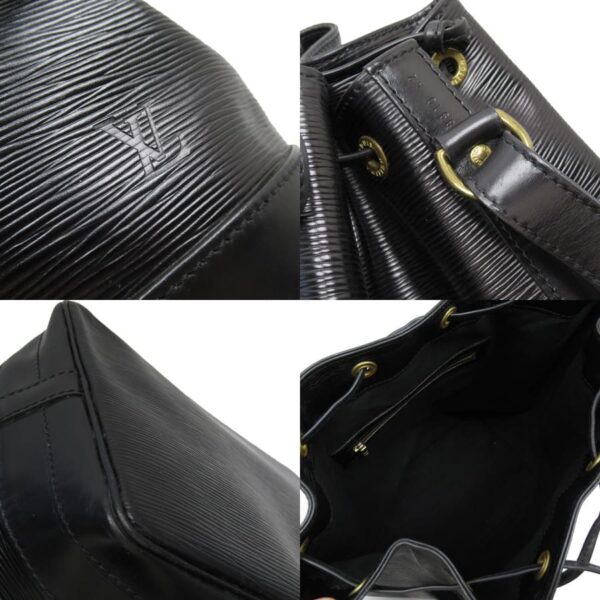 t18452a 4 Louis Vuitton Noe Epi Leather Drawstring Bag Black