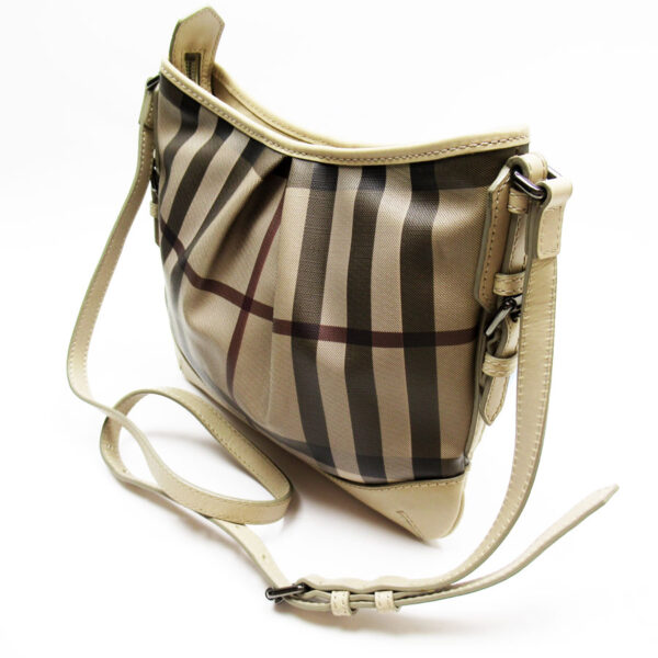 t18696a 1 Burberry Canvas Leather Crossbody Shoulder Bag Beige