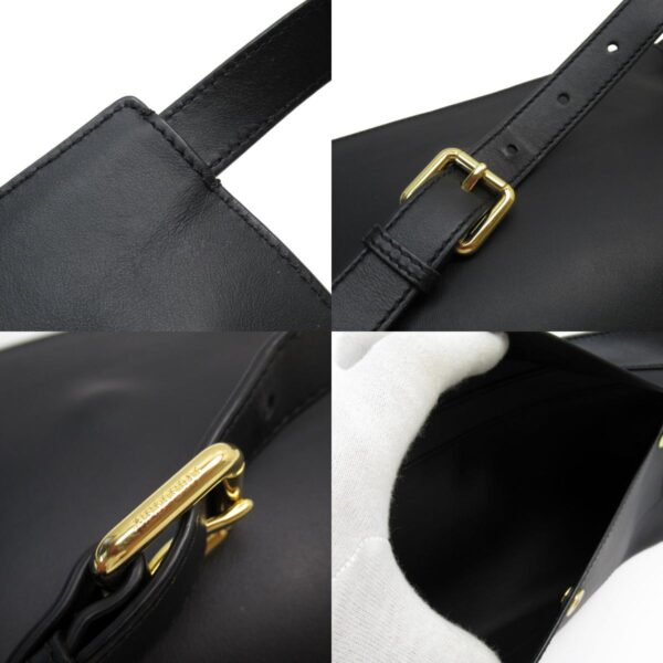 t19430g 7 c Burberry Leather Waist Bag Black