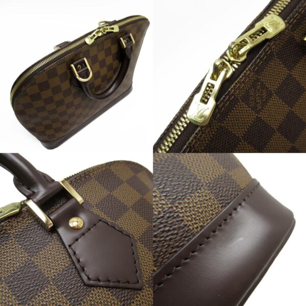 t19459a 3 c Louis Vuitton Alma Damier Canvas Handbag Brown