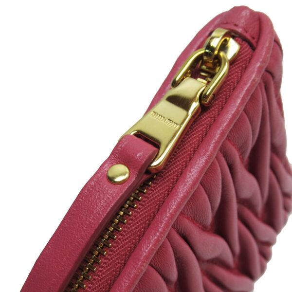 t19463g 2 Miu Miu Pouch Matelasse Leather Pink