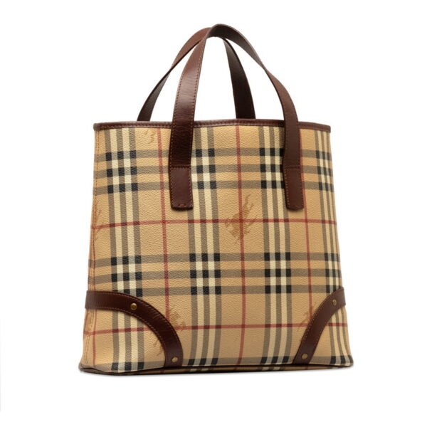 tvyac7z0d9tktyrt 2 Burberry Nova Check Shadow Horse Tote Bag Beige Brown