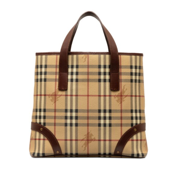 tvyac7z0d9tktyrt 3 Burberry Nova Check Shadow Horse Tote Bag Beige Brown