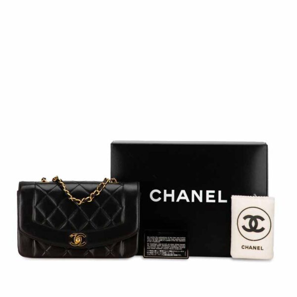 vwrmlvidrz7dnijs 13 Chanel Matelasse Diana Chain Shoulder Bag Lambskin Black