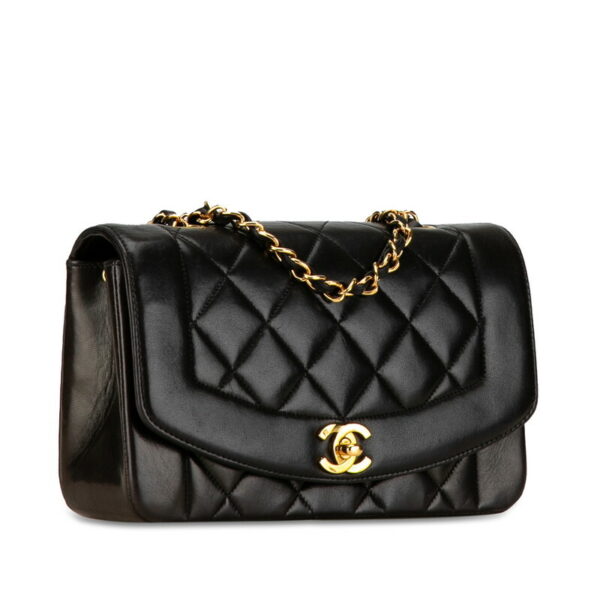 vwrmlvidrz7dnijs 2 Chanel Matelasse Diana Chain Shoulder Bag Lambskin Black