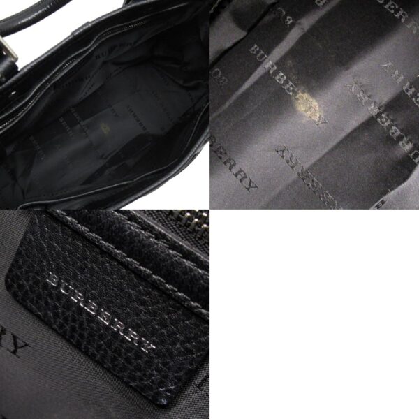 w0031a 7 c Burberry Canvas Leather Handbag Black