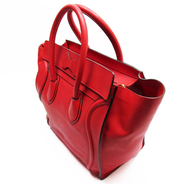 w0033a 1 Celine Luggage Mini Shopper Handbag Leather Red