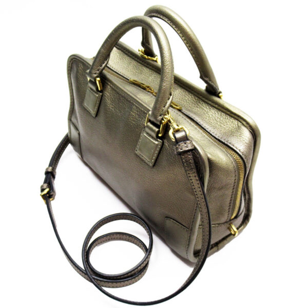 w0048a 1 Loewe Amazona Leather Crossbody Shoulder Bag Bronze