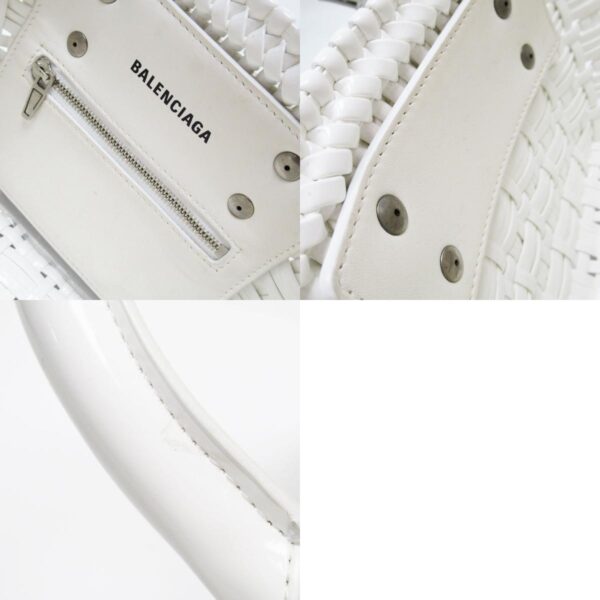 w0092a 10 c Balenciaga Enamel Bistro XXS Bag White