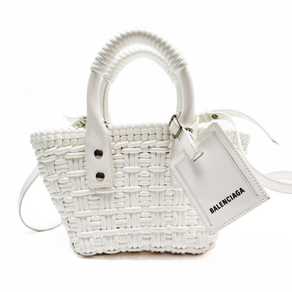 w0092a Balenciaga Enamel Bistro XXS Bag White