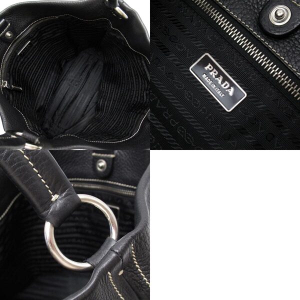 w0105a 7 c Prada Shoulder Bag Leather Black