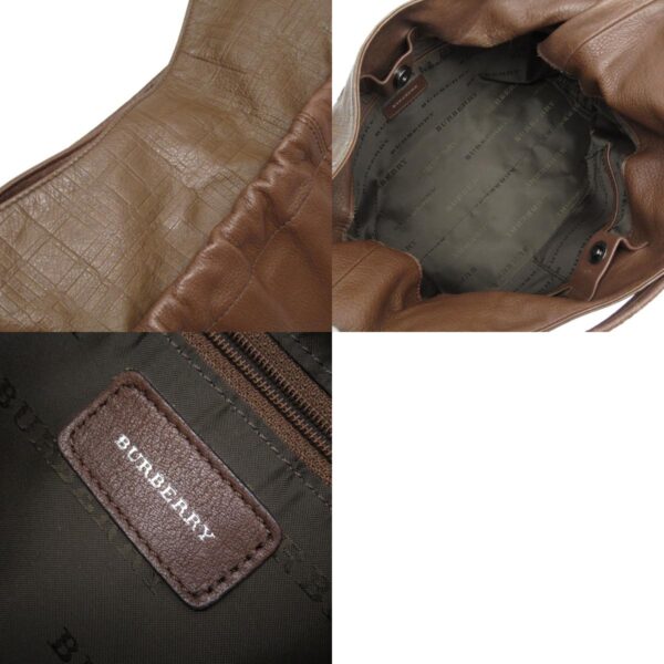 w0270a 10 c Burberry Leather Shoulder Bag Brown