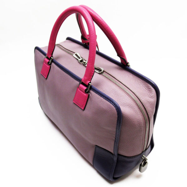 w0274a 1 Loewe Amazona 36 Leather Handbag Purple Magenta