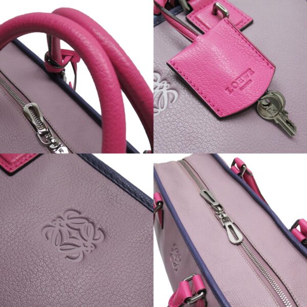 w0274a 2 c Loewe Amazona 36 Leather Handbag Purple Magenta