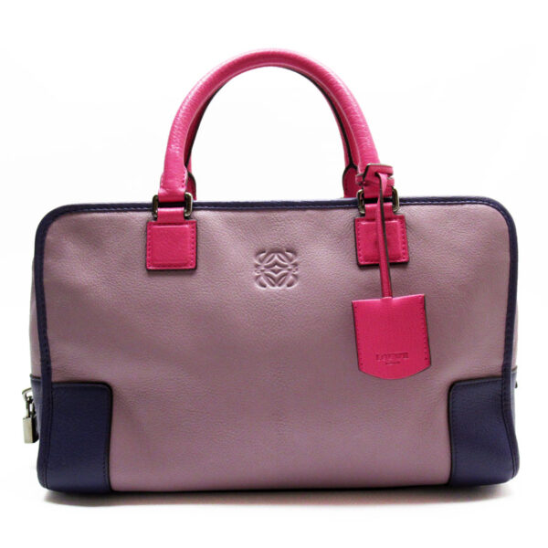 w0274a Loewe Amazona 36 Leather Handbag Purple Magenta