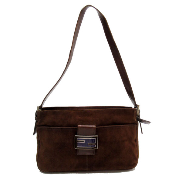 w0292f Fendi Shoulder Bag Suede Brown