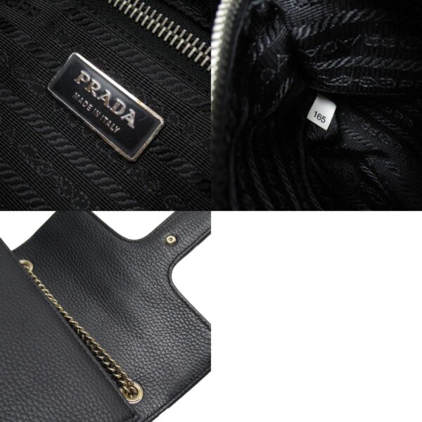 w0331a 10 c Prada Shoulder Bag Nylon Leather Black