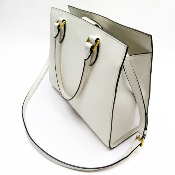 w0355a 1 Prada Shoulder Bag Leather White