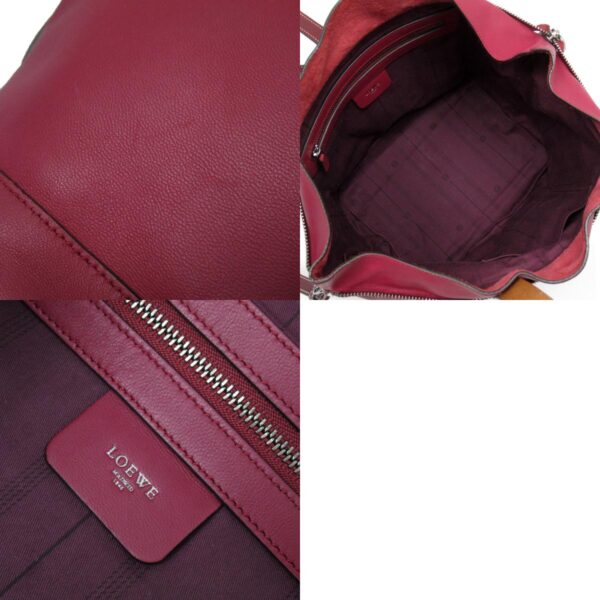 w0361g 10 c Loewe Anagram Leather Shoulder Bag Bordeaux Brown